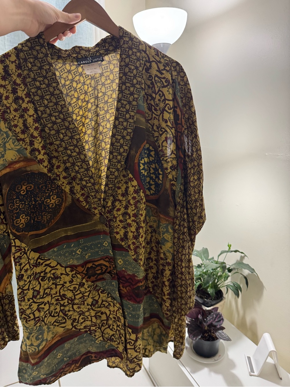 Carole Little Multicolor Patterned Open-Front Jacket - Picture 7 of 8